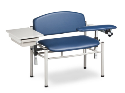 Clinton 6069-U Wide Blood Draw Phlebotomy Chair with Drawer Questions & Answers