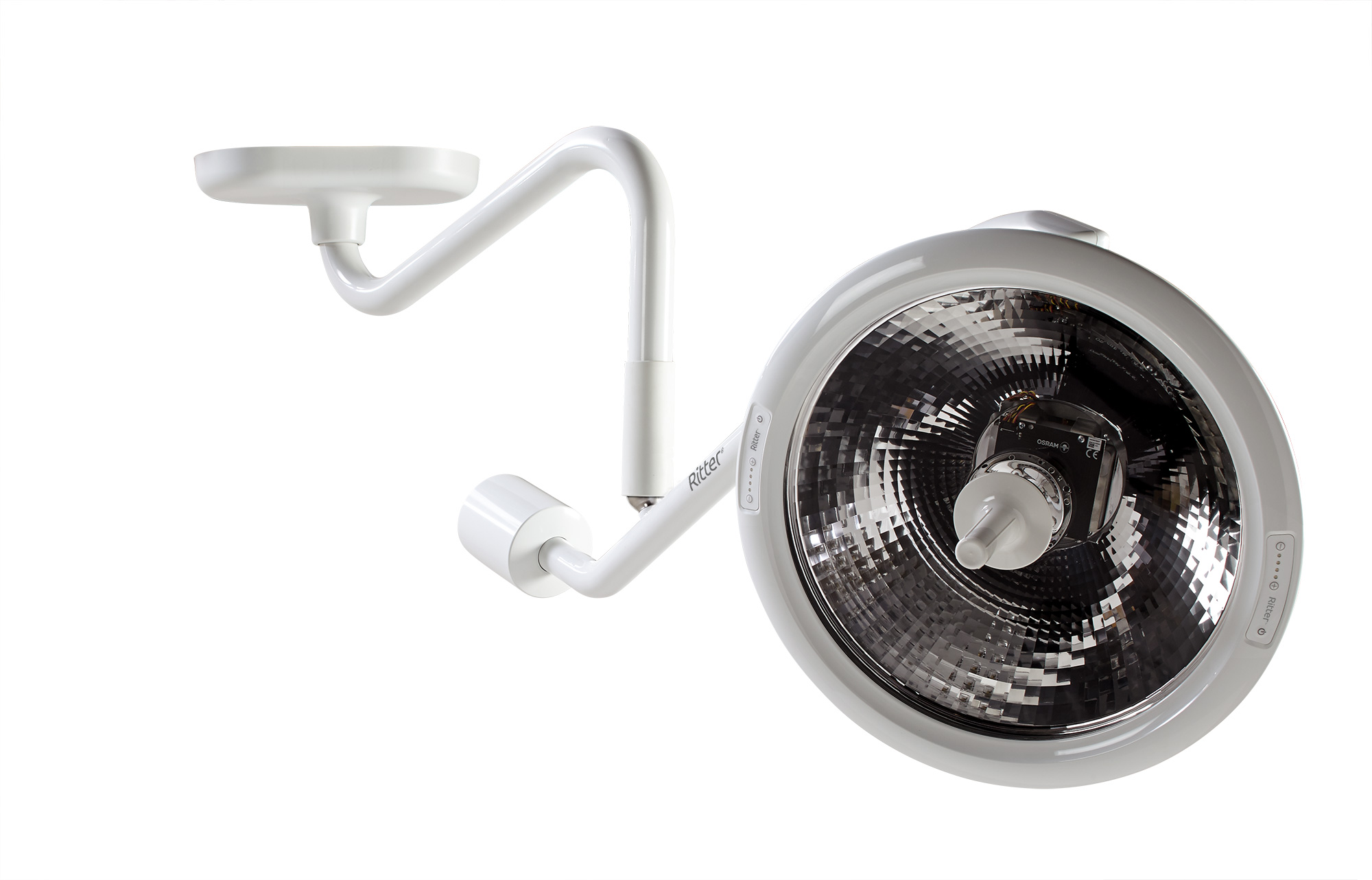 What is the weight of the Midmark 255 surgical light?