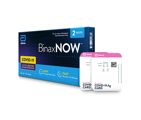 Abbott BinaxNOW COVID-19 Antigen At home Rapid COVID self-test (2/box) Questions & Answers