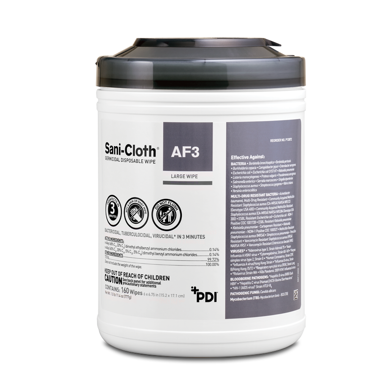 PDI P13872 Sani-Cloth® AF3 Germicidal Disposable Wipe Large Canister Questions & Answers