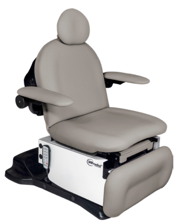 How does the power leg lift feature function in the UMF 5016 procedure chair?