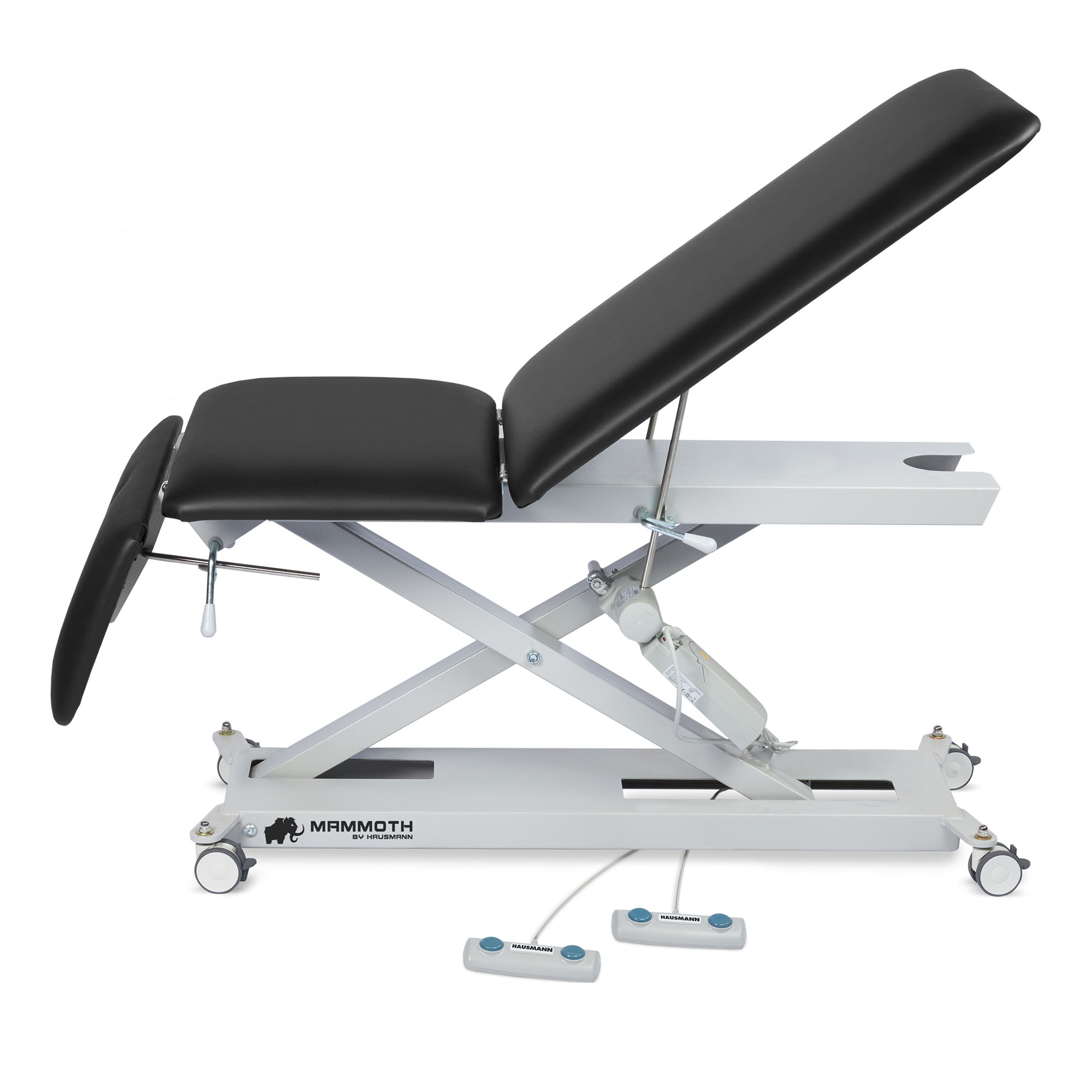 How much weight can the Hausmann 7703 Mammoth 3 portable exam table support?